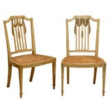 Pair Painted Side Chairs
