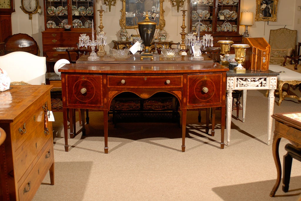 English Mahogany Sideboard with Shell Inlay