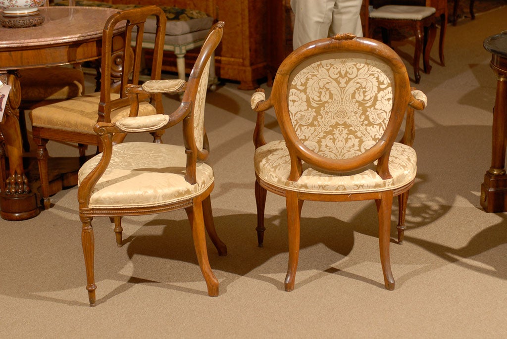 Fine Pair of George III Period Arm Chairs, England ca. 1790 5