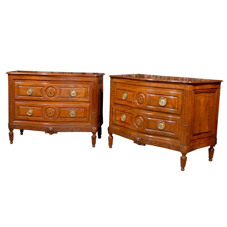 Pair of Fine Italian Neoclassical commodes, Parma ca. 1780 For Sale