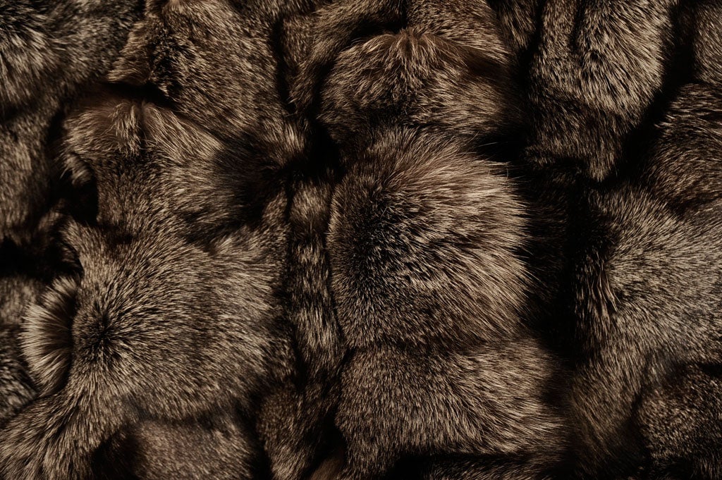 Hand-Crafted Throw, Silver Fox Fur