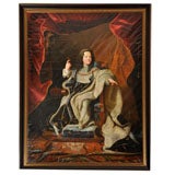 OVER SIZED OIL PAINITNG ON CANVAS OF YOUNG KING LOUIS XIV