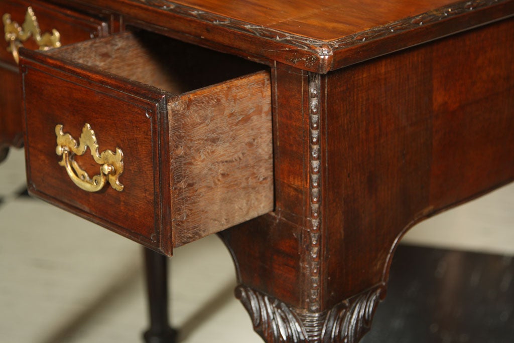 18th Century and Earlier Irish Mahogany Three-Drawer Lowboy