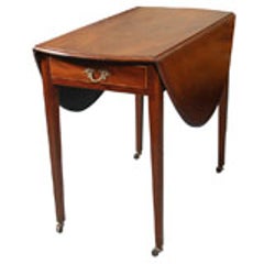 English Mahogany Oval Pembroke Table 11