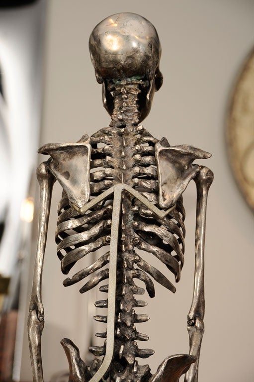 Articulated Silvered Bronze Anatomically Correct Skelton For Sale 2