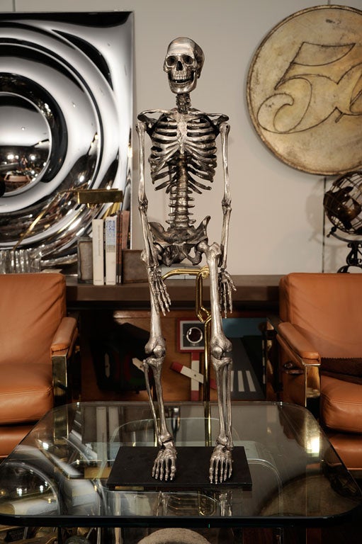 Articulated Silvered Bronze Anatomically Correct Skelton For Sale 3