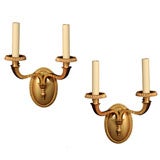 Gilt bronze two light sconces by E.F. CALDWELL