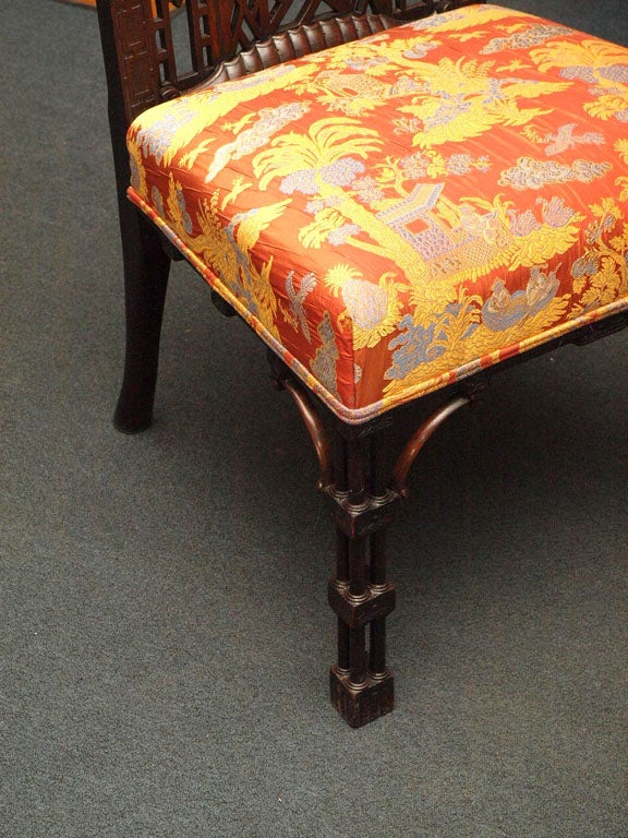 Antique Mahogany Chinese Chippendale Chair 2