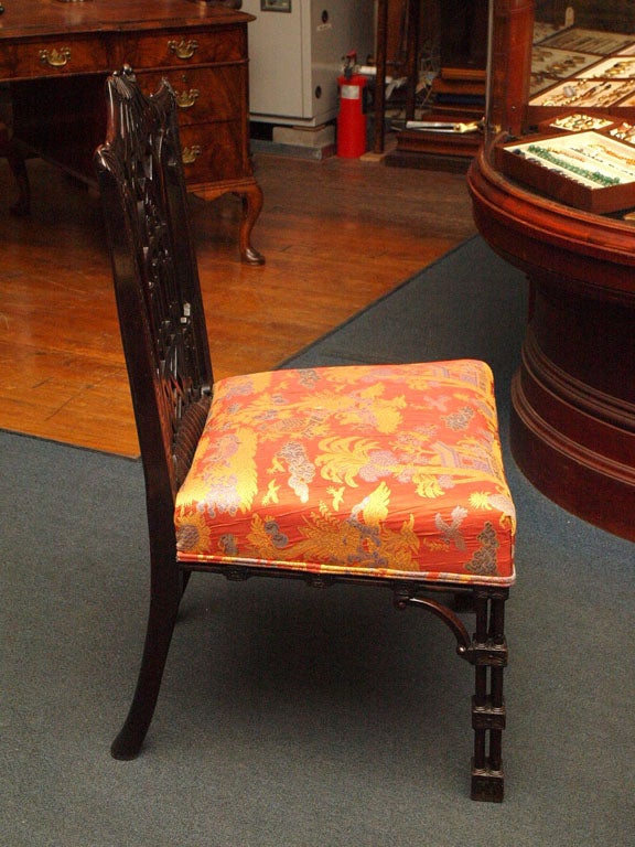 Antique Mahogany Chinese Chippendale Chair 3