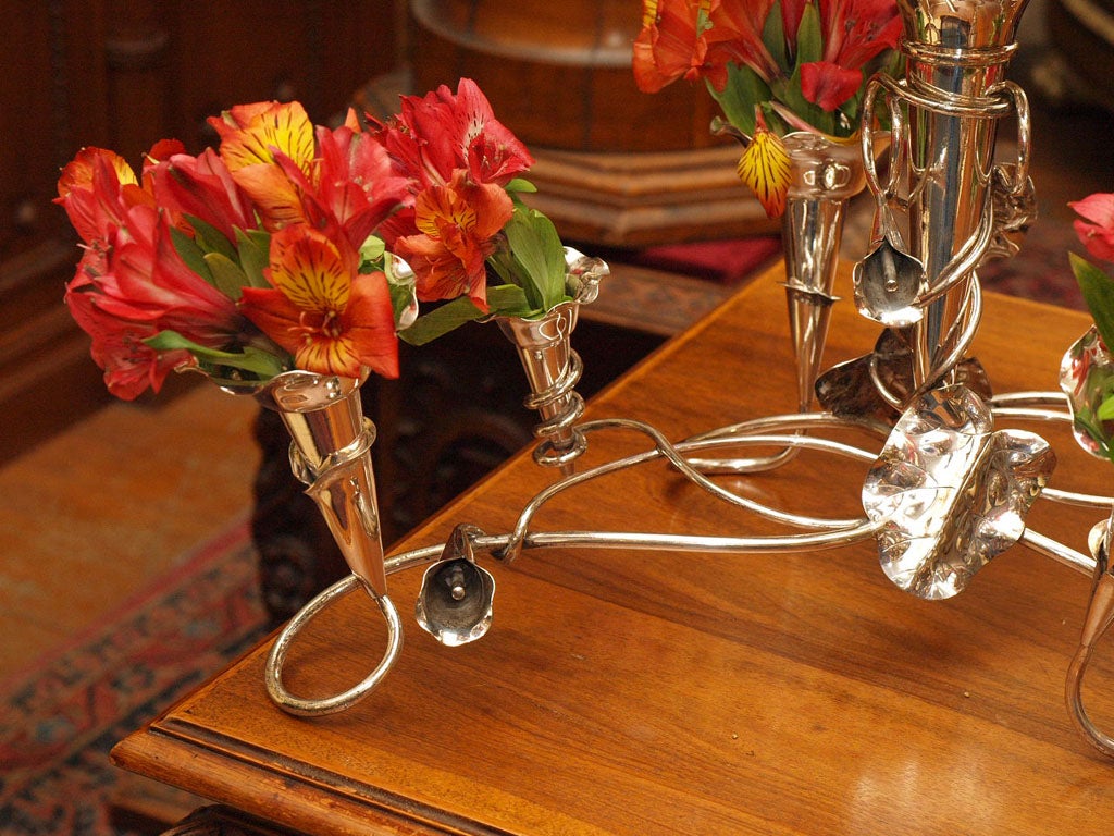 English Silver-Plated Epergne 1