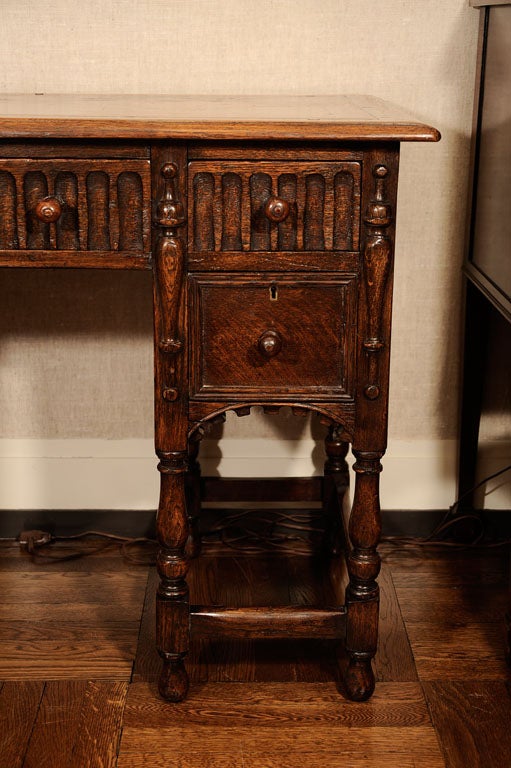 20th Century Jacobean Revival Oak Desk/Writing Table, England, Early 20th C.