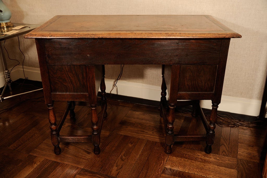 Jacobean Revival Oak Desk/Writing Table, England, Early 20th C. 3