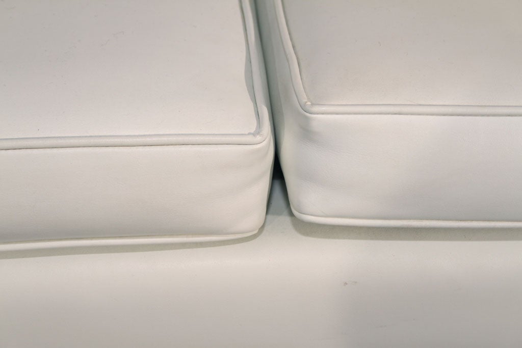 white vinyl couch