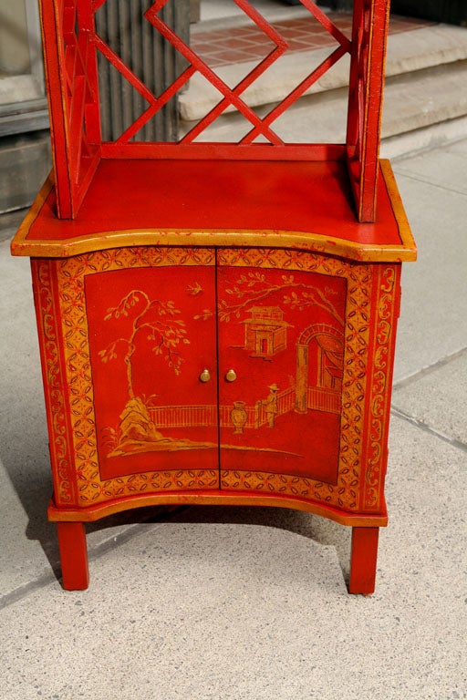 Pair of Lacquered Etageres in the Chinese Manner 3
