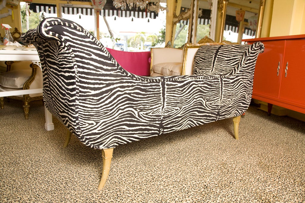 Vintage Deco Zebra Sofa~ 5