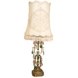 Vintage Gold Crystal Lamp