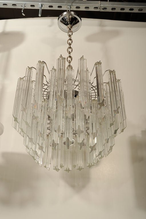 Kamer Multi Tier Crystal Prism Chandelier with Waterfall Design