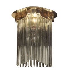 Modernist Glass Rod Flush Mount  Chandelier