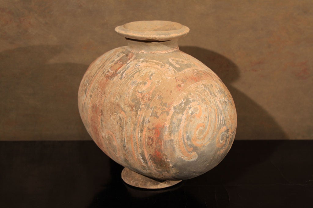 Chinese Han Dynasty Ceramic Cocoon Jar 4