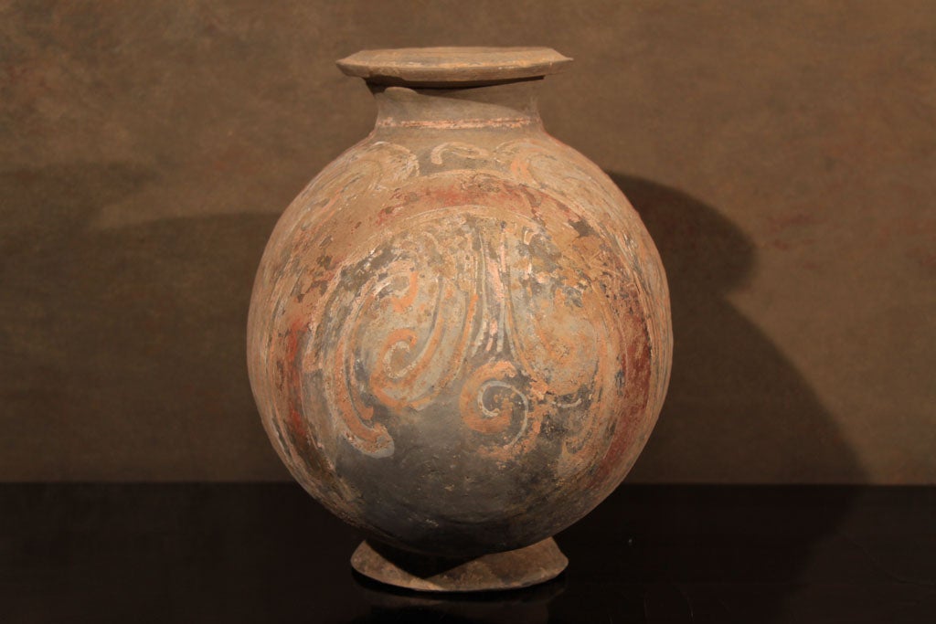 Chinese Han Dynasty Ceramic Cocoon Jar 6