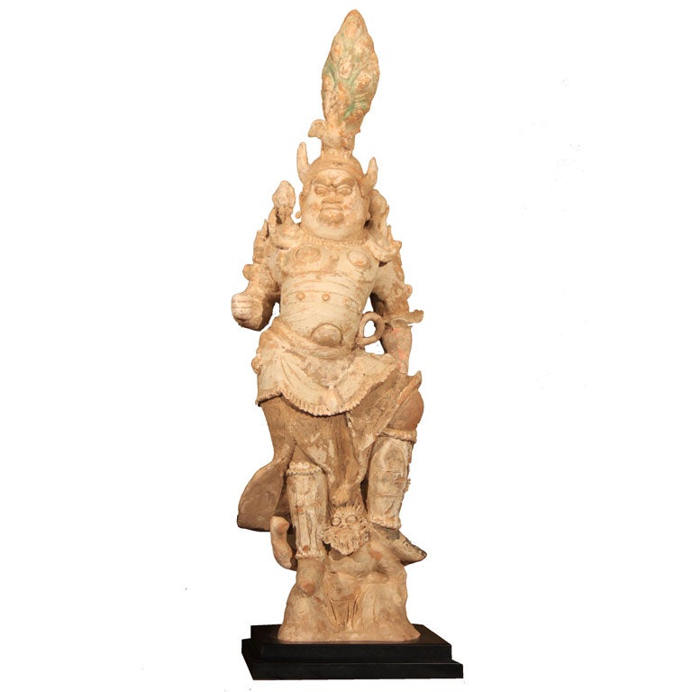 Chinese Tang Dynasty Ceramic Figure of a Lokapala