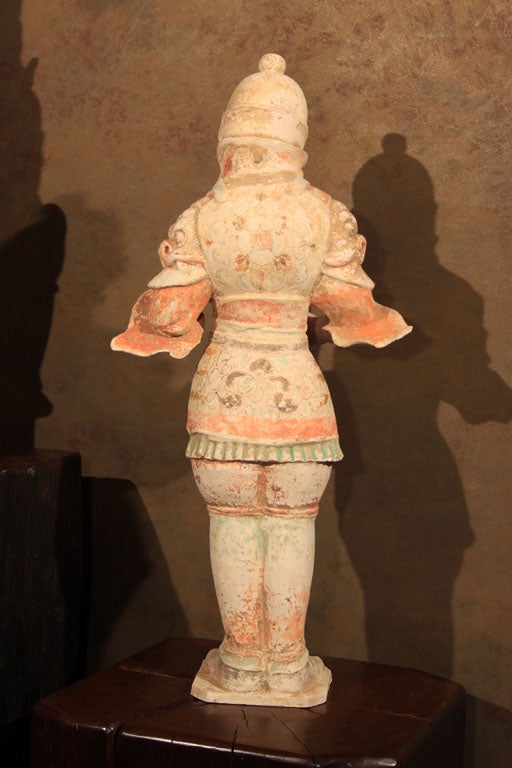 Chinese Tang Dynasty Ceramic Figure of a Military Officer For Sale 6