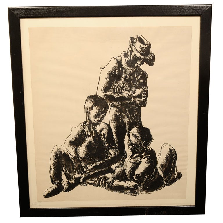 Coal Miners, West Virginia by Louis Wolchonok For Sale