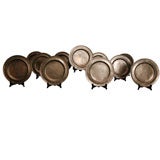 Set of Twelve Pewter Plates