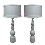 Pair of Glazed Porcelain Lamps