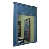 Blue Painted Trumeau Mirror