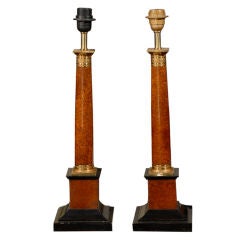 Pair Tole Lamps from Parisian Palace Hotel "The Meurice"
