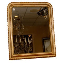 Antique 19th Century French Louis Philip Mirror with Serpentine Frame