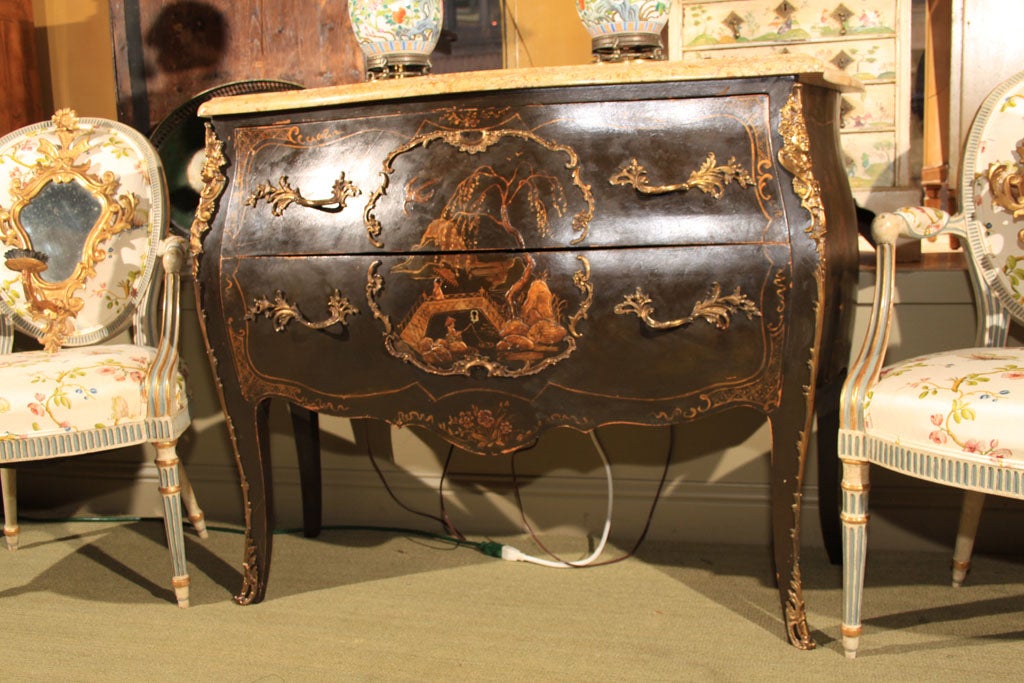French Bombe Chinoiserie