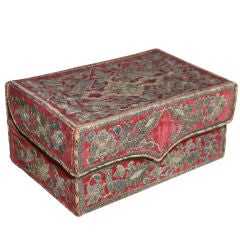 Italian Silver Embroidered Velvet Box