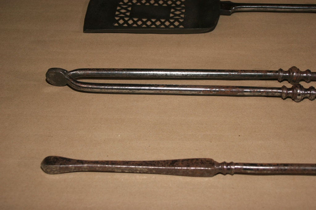 Georgian Set of George III Fire Tools For Sale