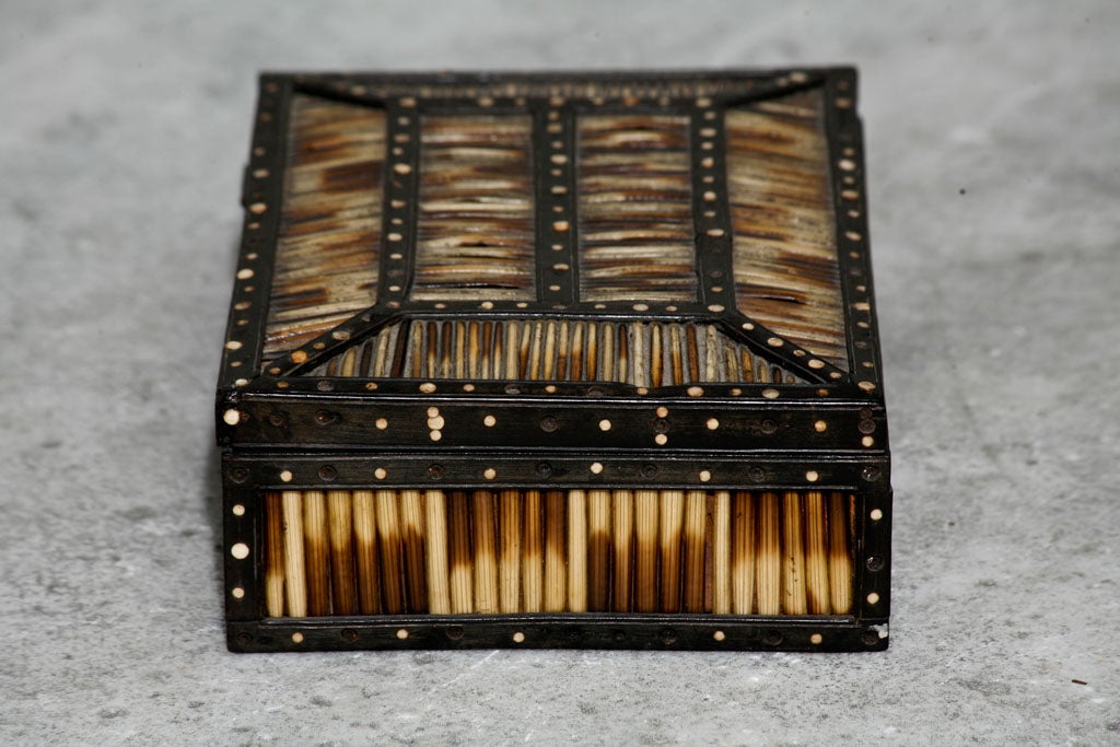 19th Century A rectangular Anglo-Indian Porcupine Quill box