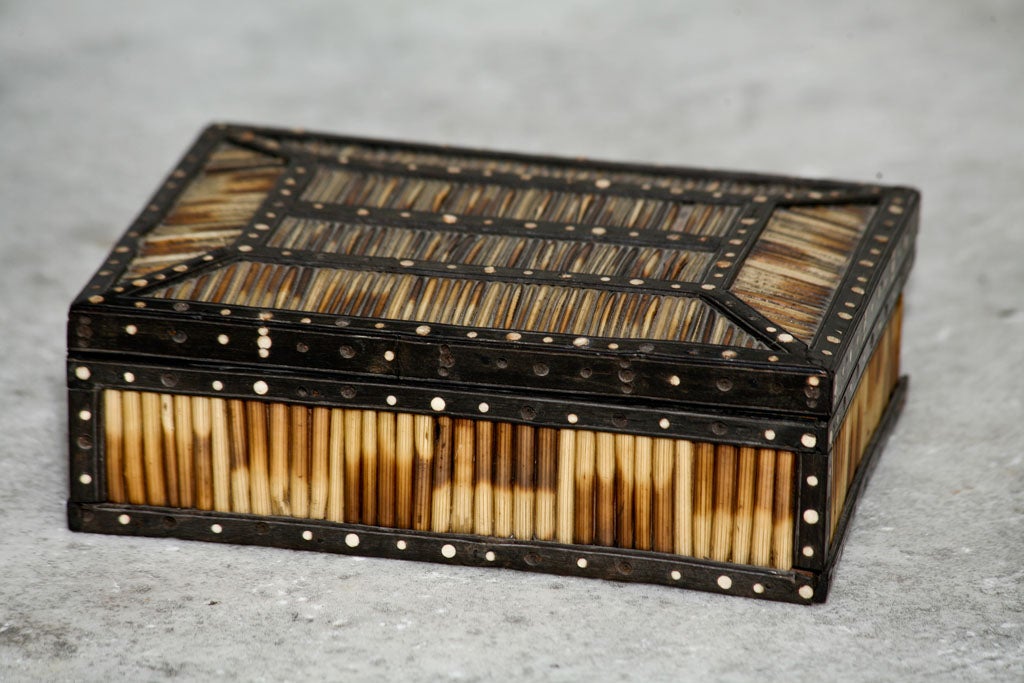 A rectangular Anglo-Indian Porcupine Quill box 5