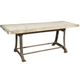 Industrial Work Garden Steel Dining Table