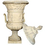 HUGE Monumental Vintage Fiberglass Urn - over 8 feet tall