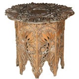 Carved Aesthetic Movement Octagon End Table