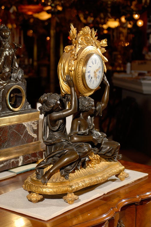 19th Century Large French clock For Sale