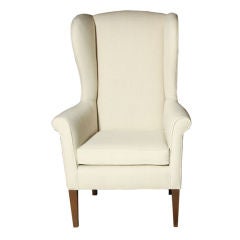 Kravet Linen Upholstered Wing Chair