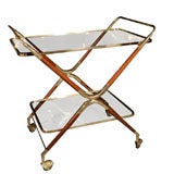 ITALIAN WALNUT BAR CART