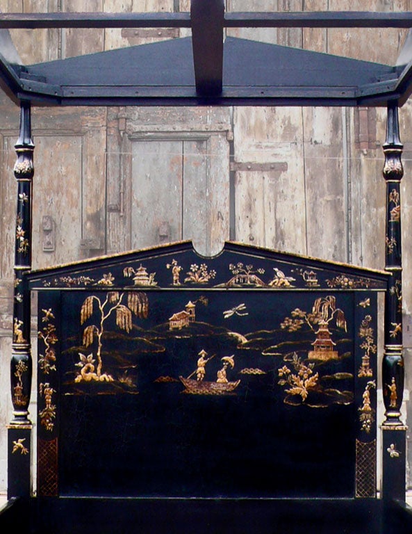 American Chinoiserie  Canopy Bed