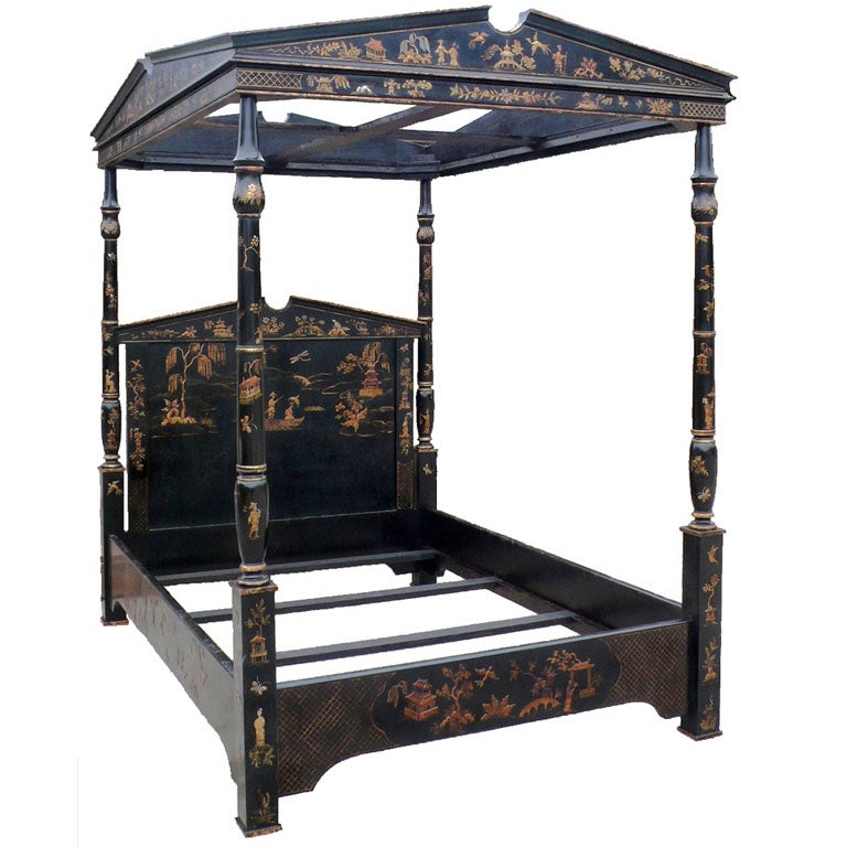 Chinoiserie  Canopy Bed