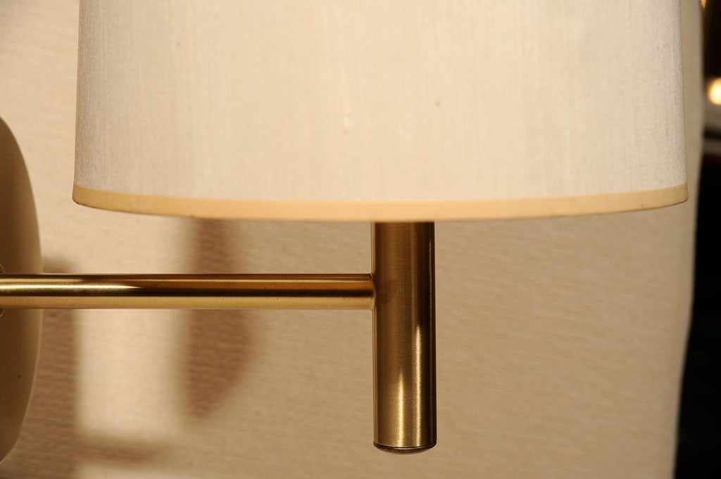 Mid-20th Century Brushed Brass Wall Lamp by Nessen Studio
