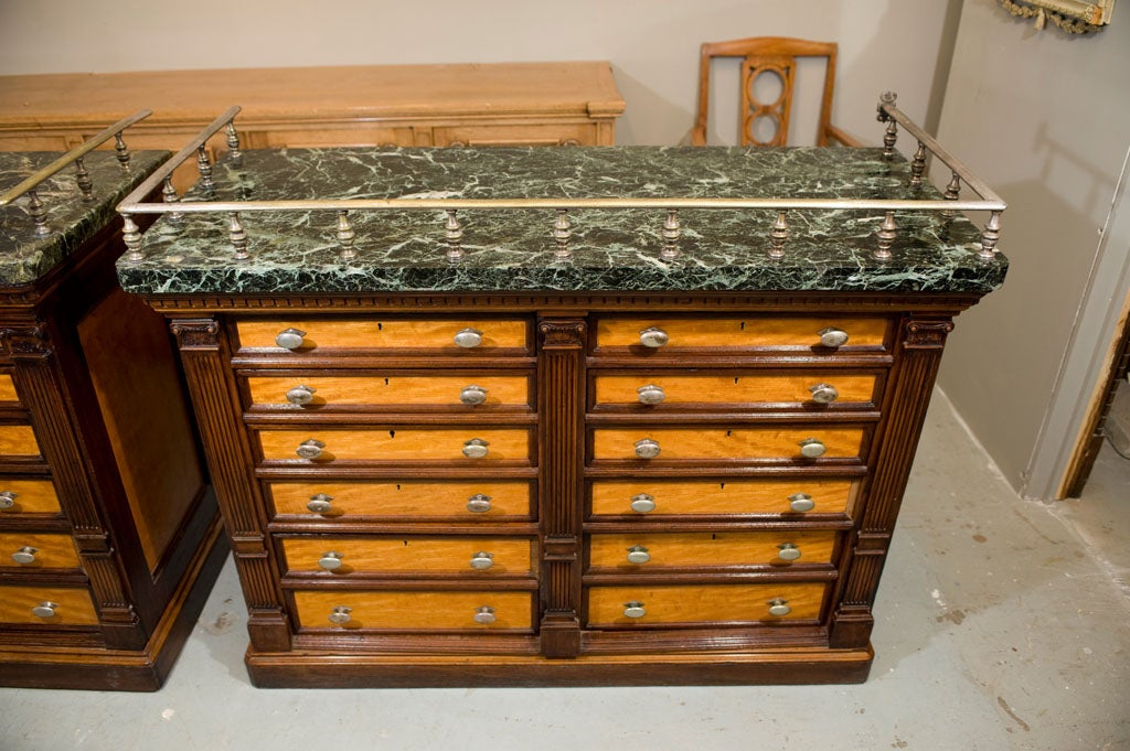 Satinwood Pr. Map Chests by Gillows For Sale