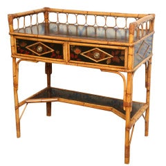 19th Century English  Bamboo Writing Table or Desk