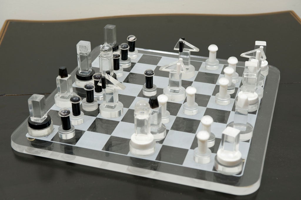 20th Century Acrylic Chess Set