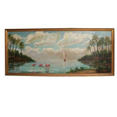 Vintage Large 'Florida' Painting